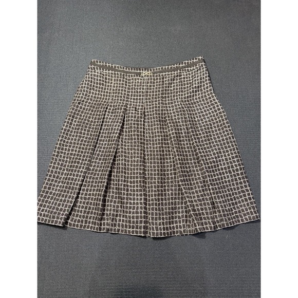 Ann Taylor Dresses & Skirts - Ann Taylor 100% Silk Fully Lined Brown‎ Pleated Skirt Size 12